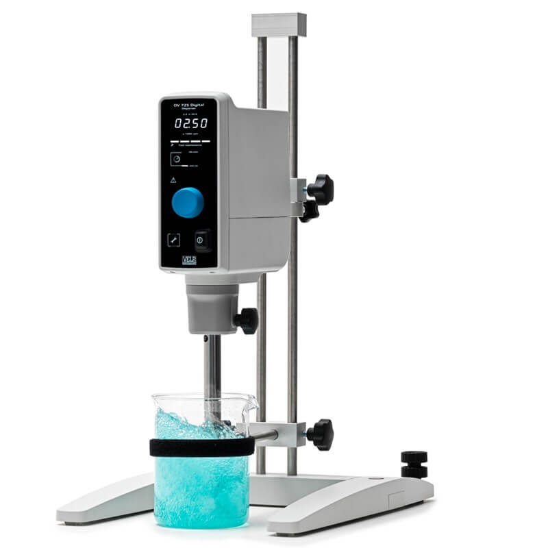 disperser that homogenizes a sample on a stand